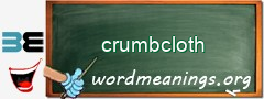 WordMeaning blackboard for crumbcloth
